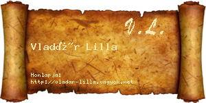 Vladár Lilla névjegykártya